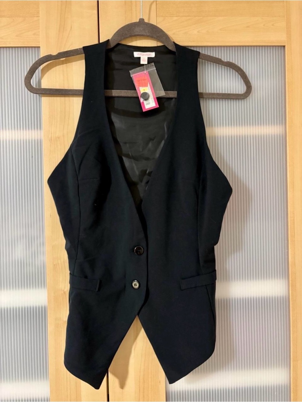 Xhilaration Black Women's Tailored Vest, NWT, Small